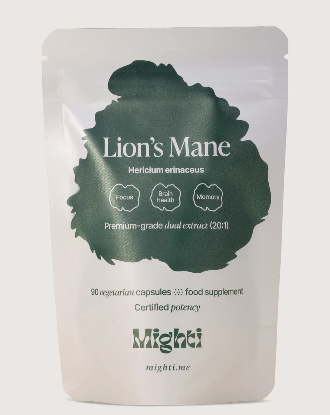 Lion's Mane Mushroom Extract Capsules 90 Count Vegan Pullulan
