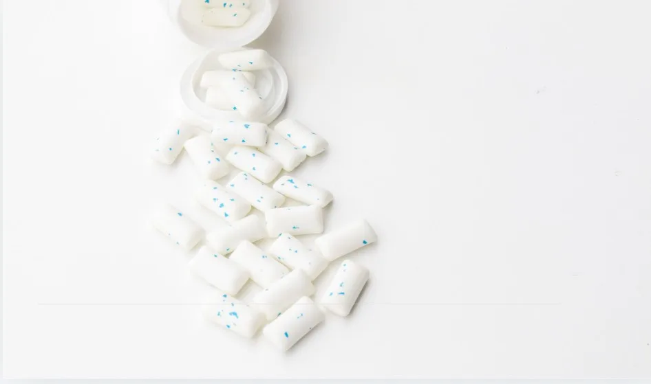 Dental Chewing Gum with Zinc Fluoride Green Tea Extract Sugar-Free